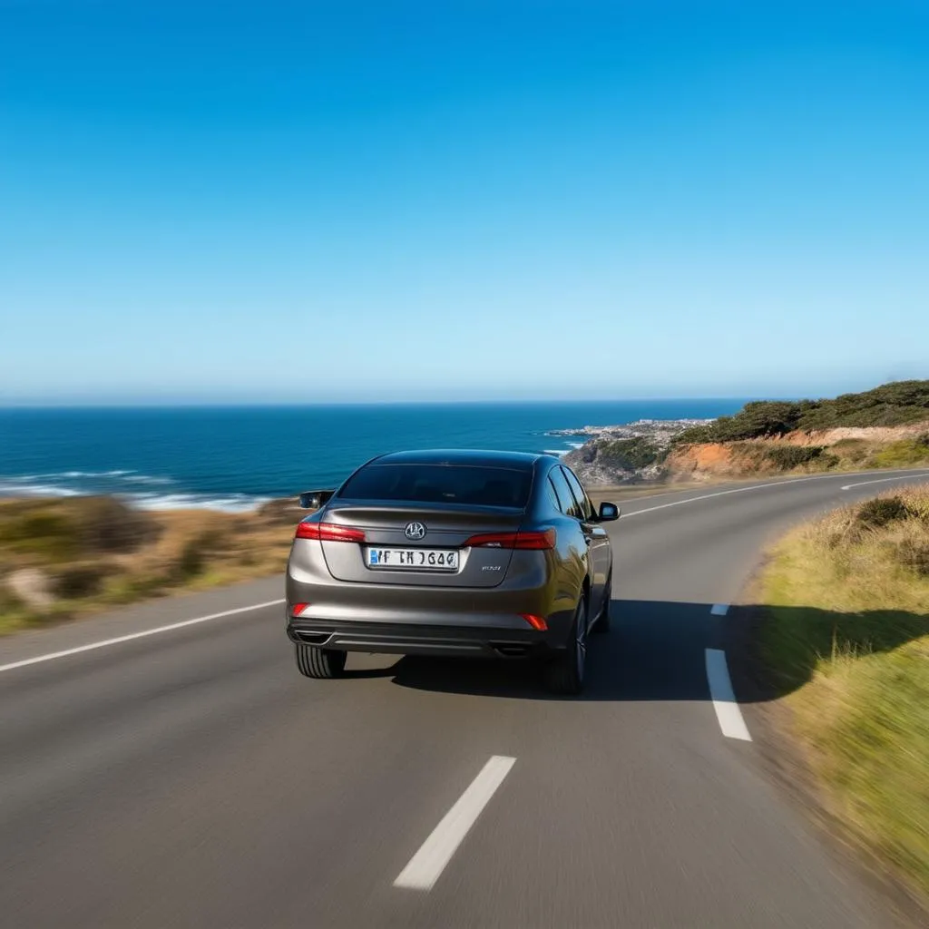 Car on Coastal Road