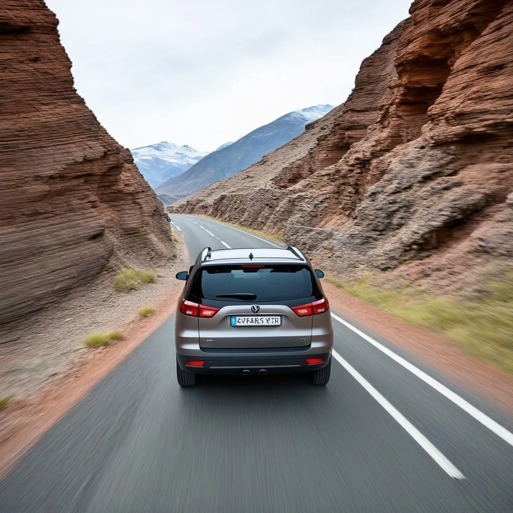 Car on Mountain Pass