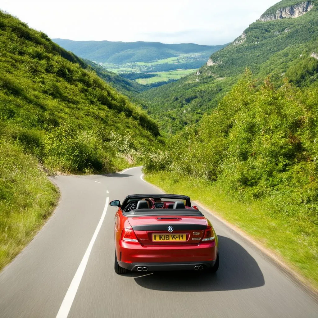 Car on Mountain Road