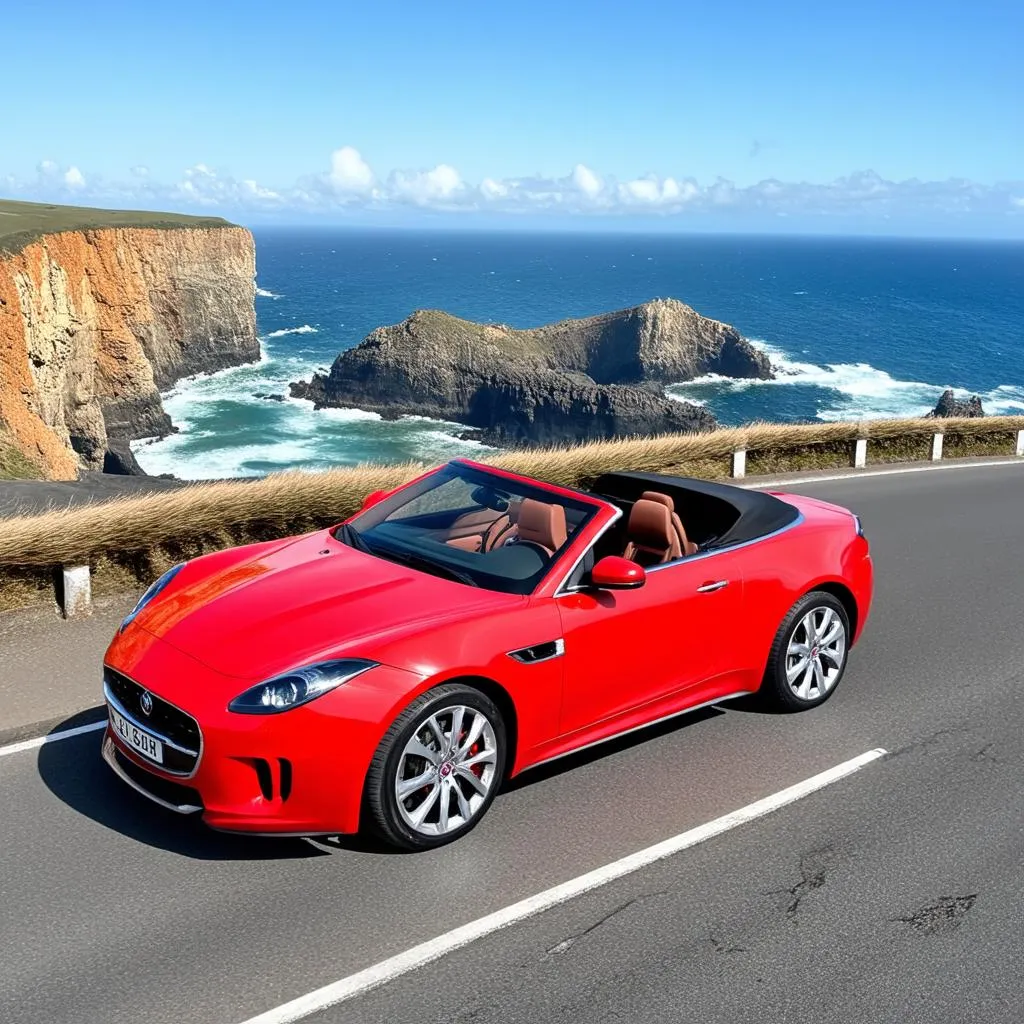 Car Driving on Pacific Coast Highway