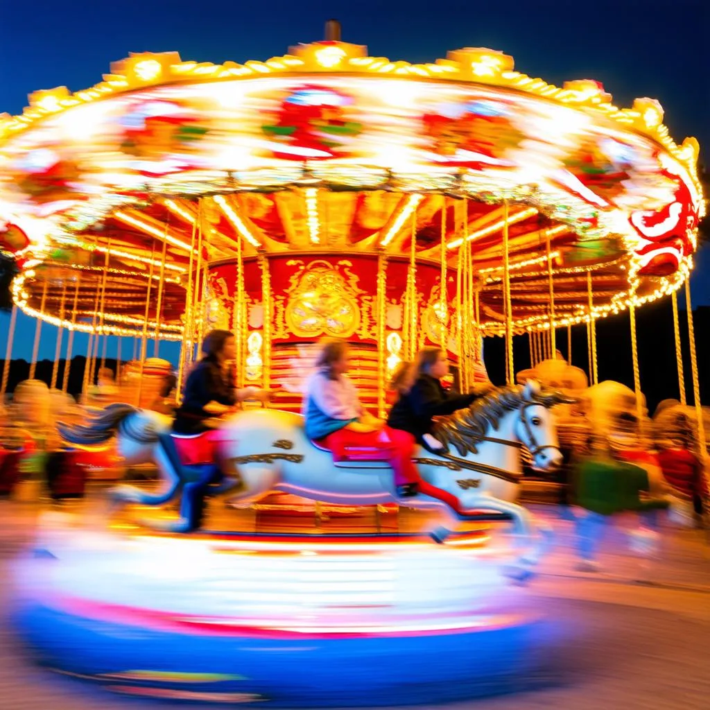 spinning carousel