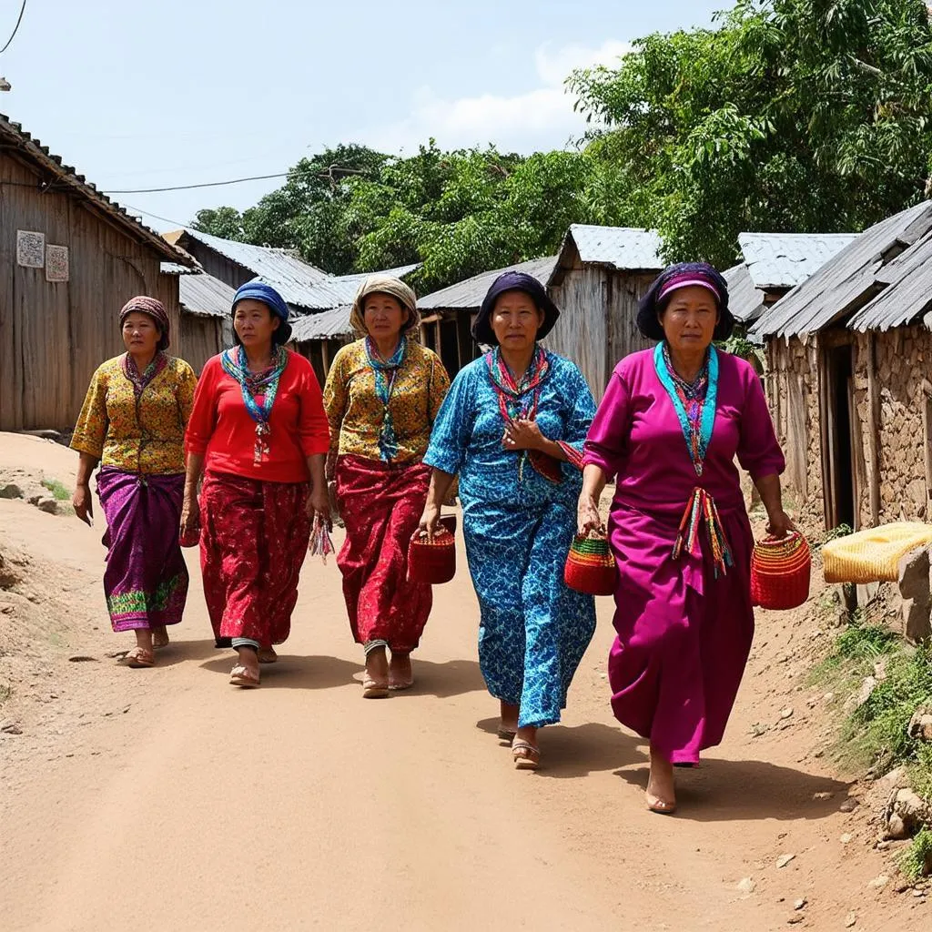 Local women in Cat Cat Village