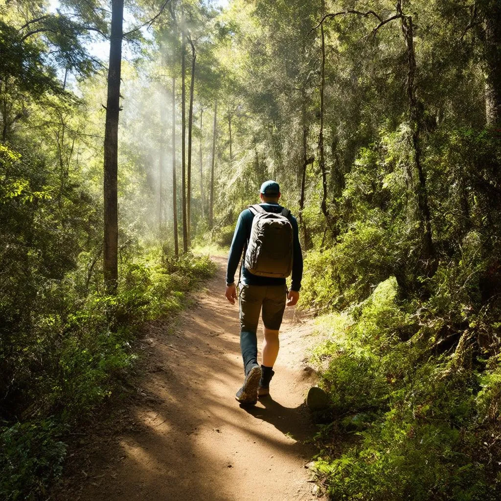 Trekking through Cat Tien's lush forest