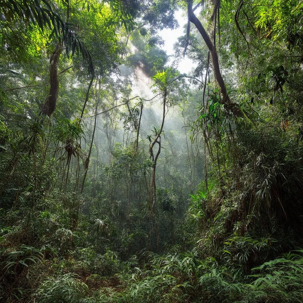 lush rainforest in Vietnam