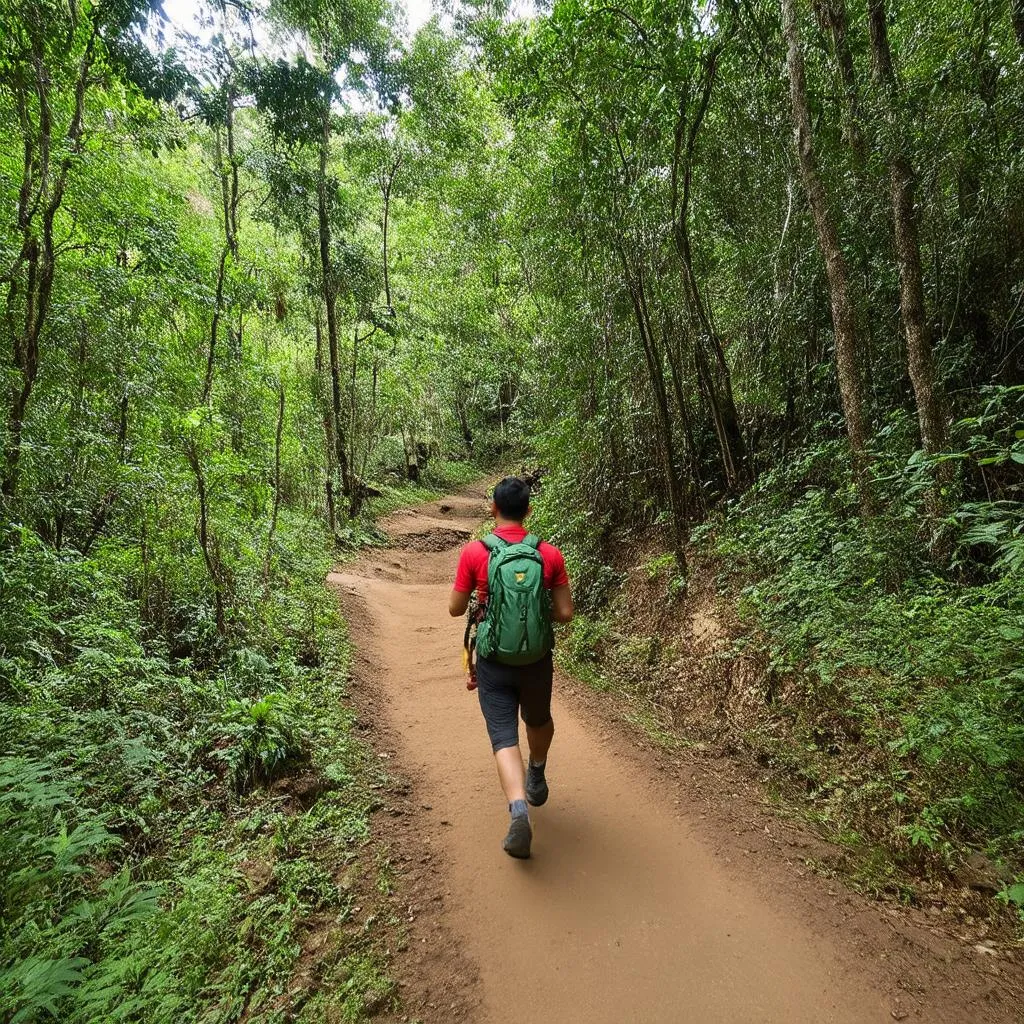 Forest trail in Chi Bu