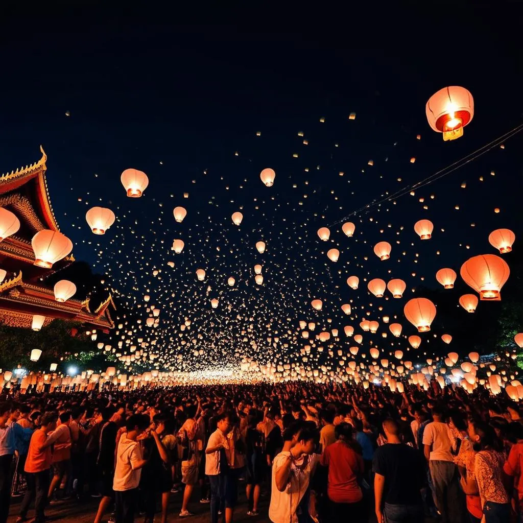 Yi Peng Lantern Festival in Chiang Mai