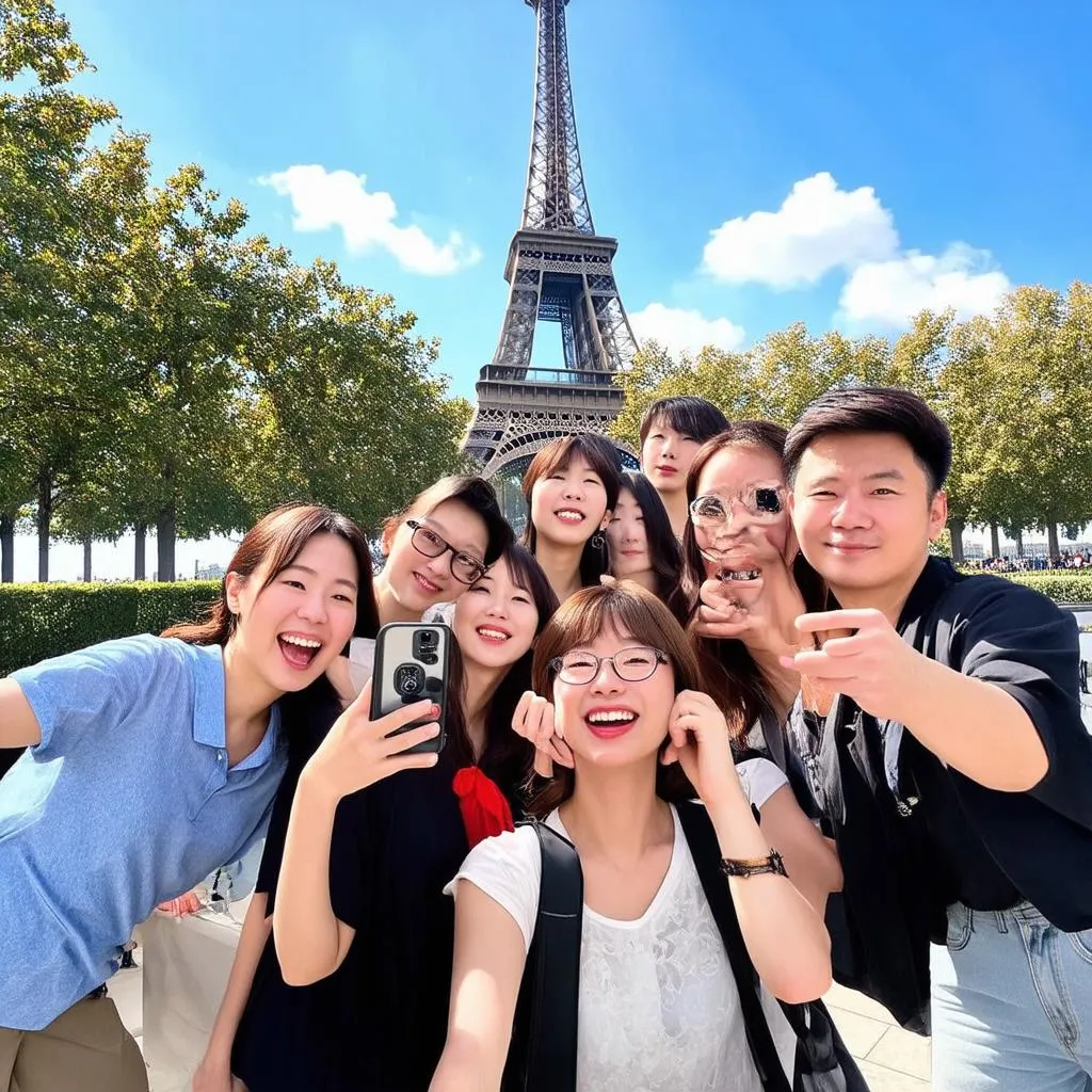 Chinese Tourists in Paris