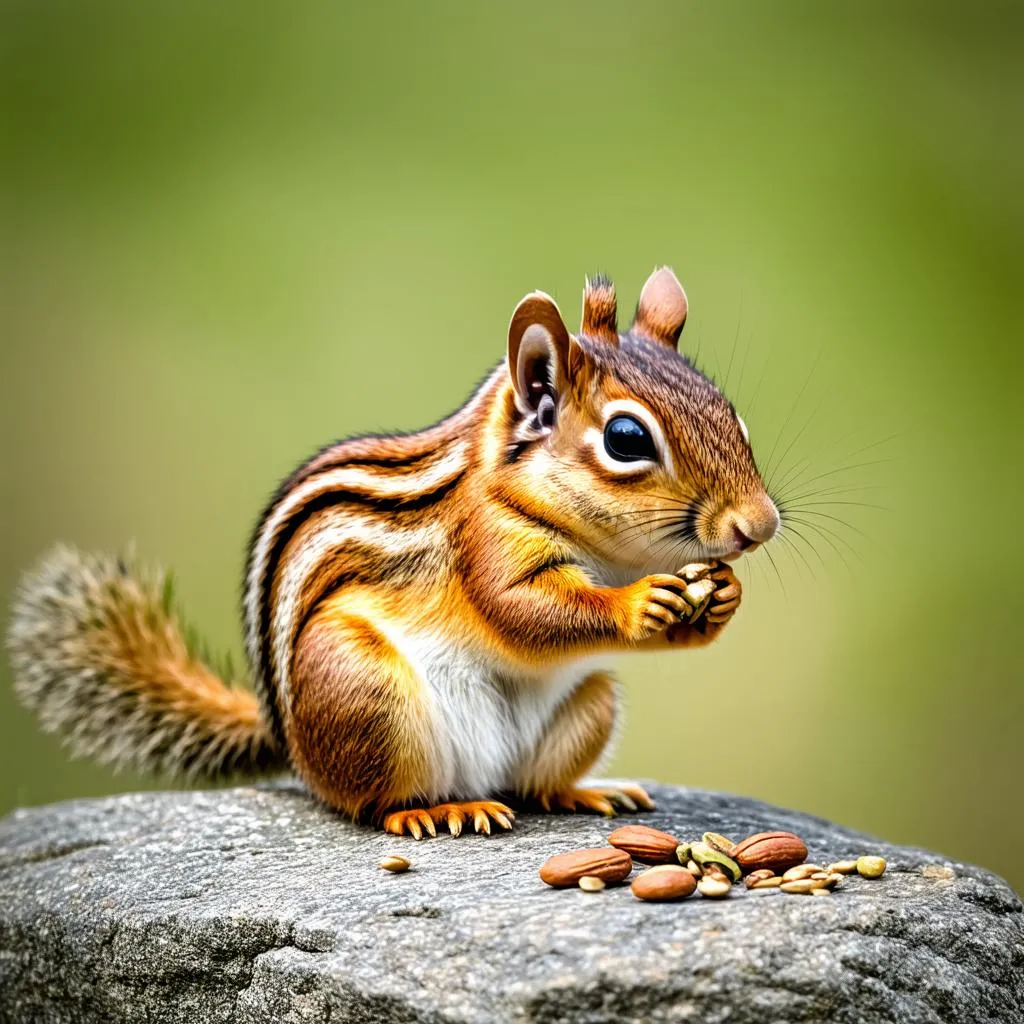 chipmunk eating