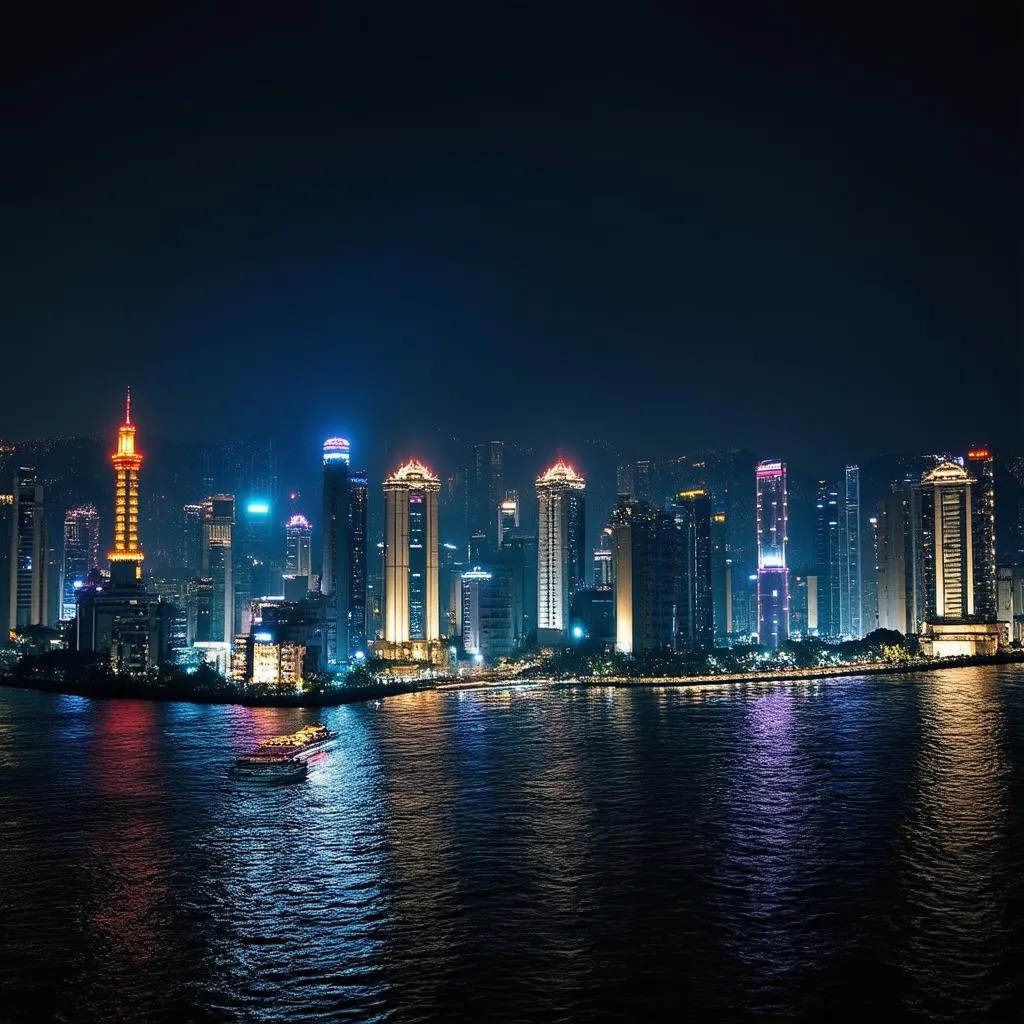 Chongqing Skyline at Night