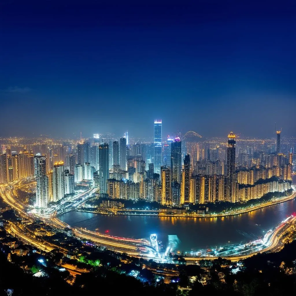 Chongqing skyline at night