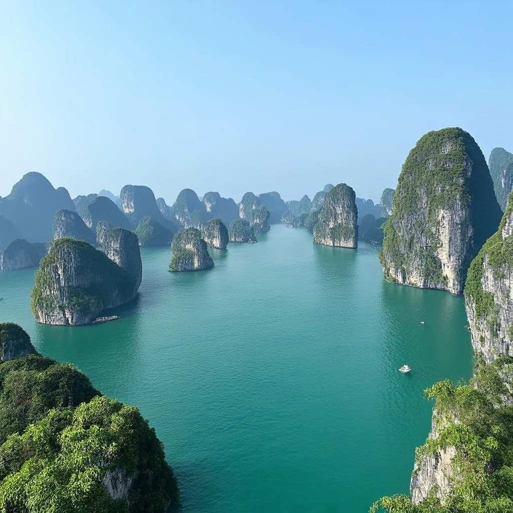 Ha Long Bay's Beauty from Chùa Ba Vàng