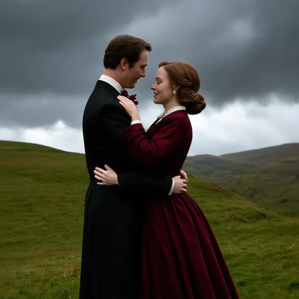 Claire and Jamie in the Scottish Highlands