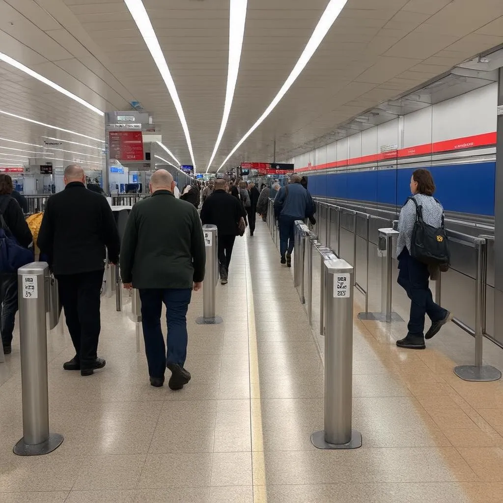 airport security line with clear members