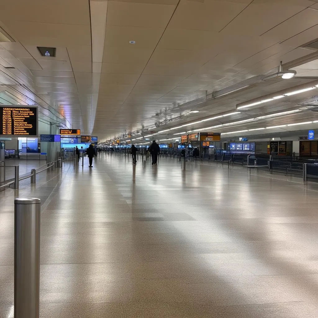 empty airport terminal