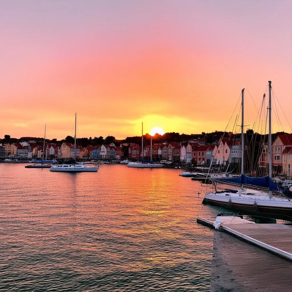 Picturesque Coastal Sunset