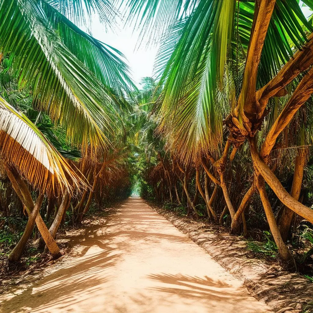 Coconut forest pathway