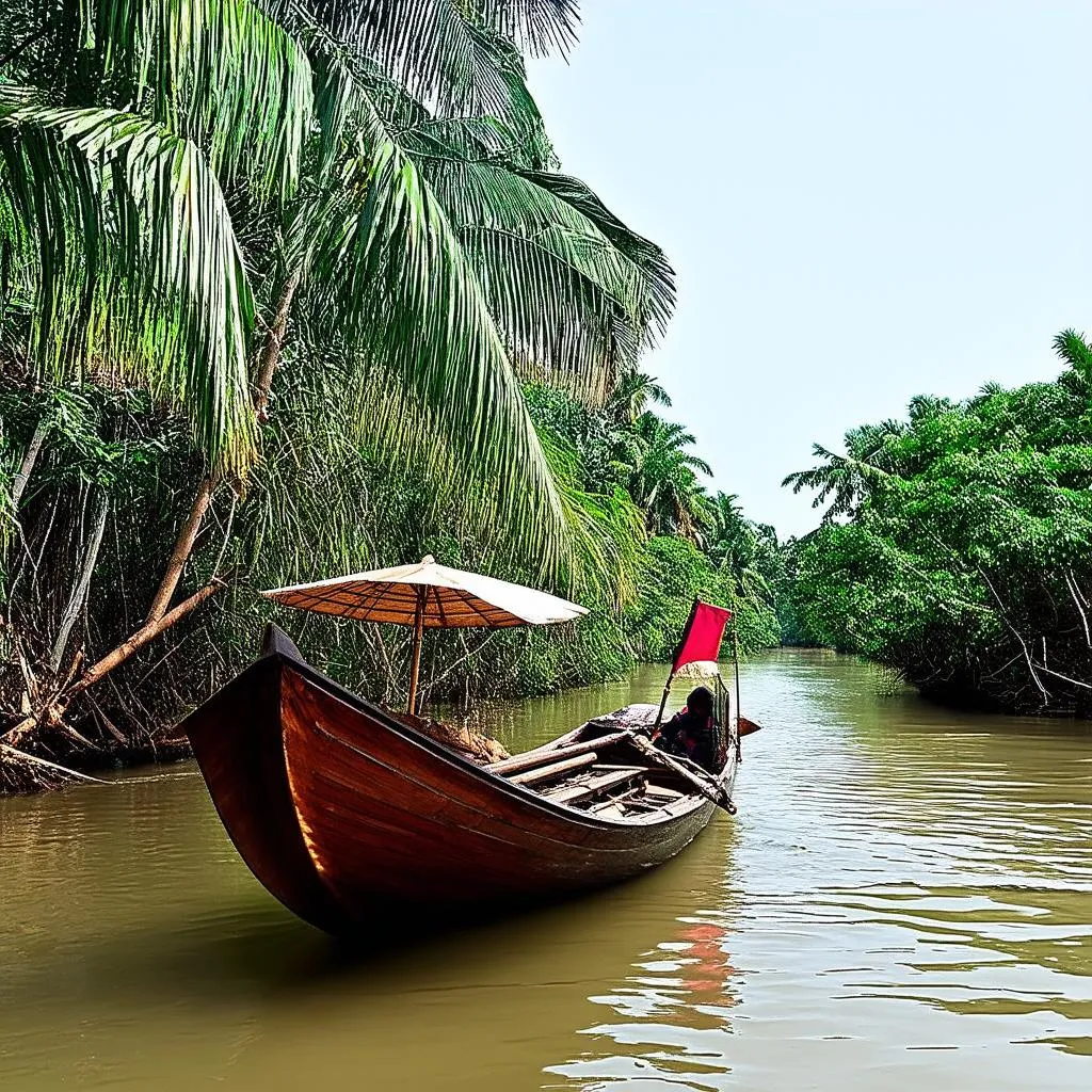 Coconut forest river