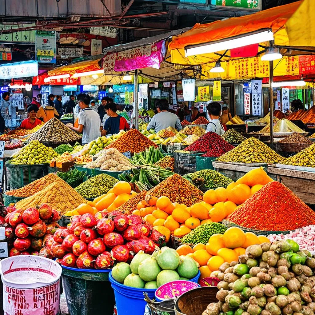 Bustling Asian Market