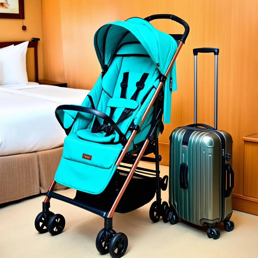 travel stroller and luggage