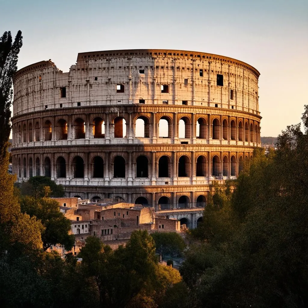 Colosseum at sunset