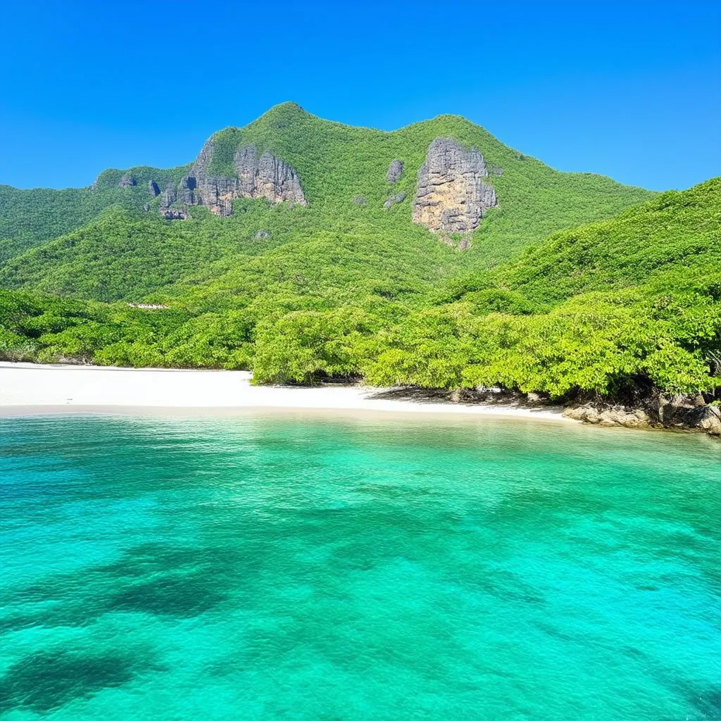 Con Dao beach during dry season