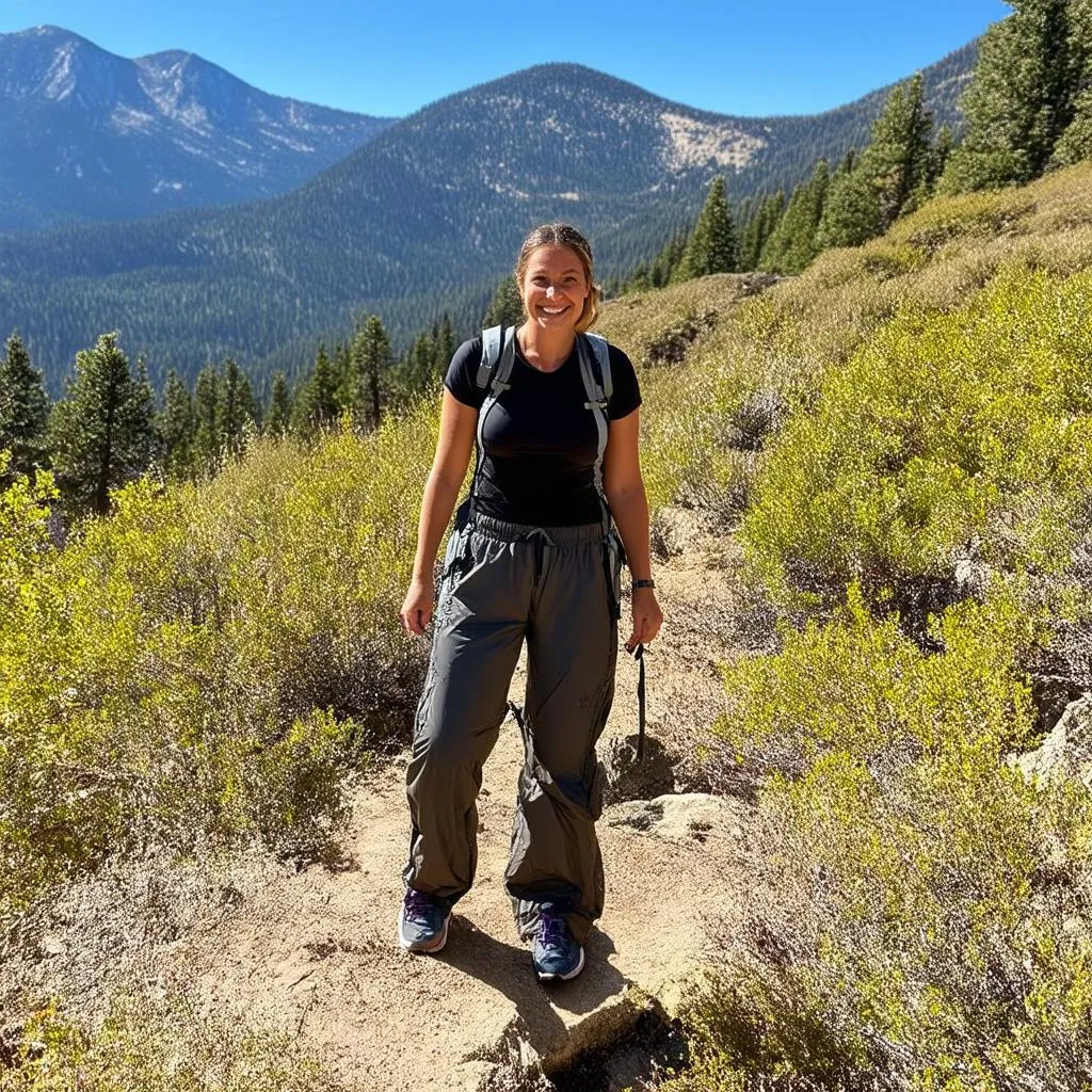 Hiking in convertible pants