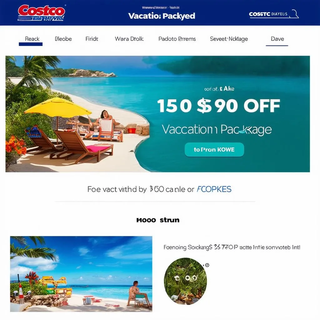 Costco Travel Website