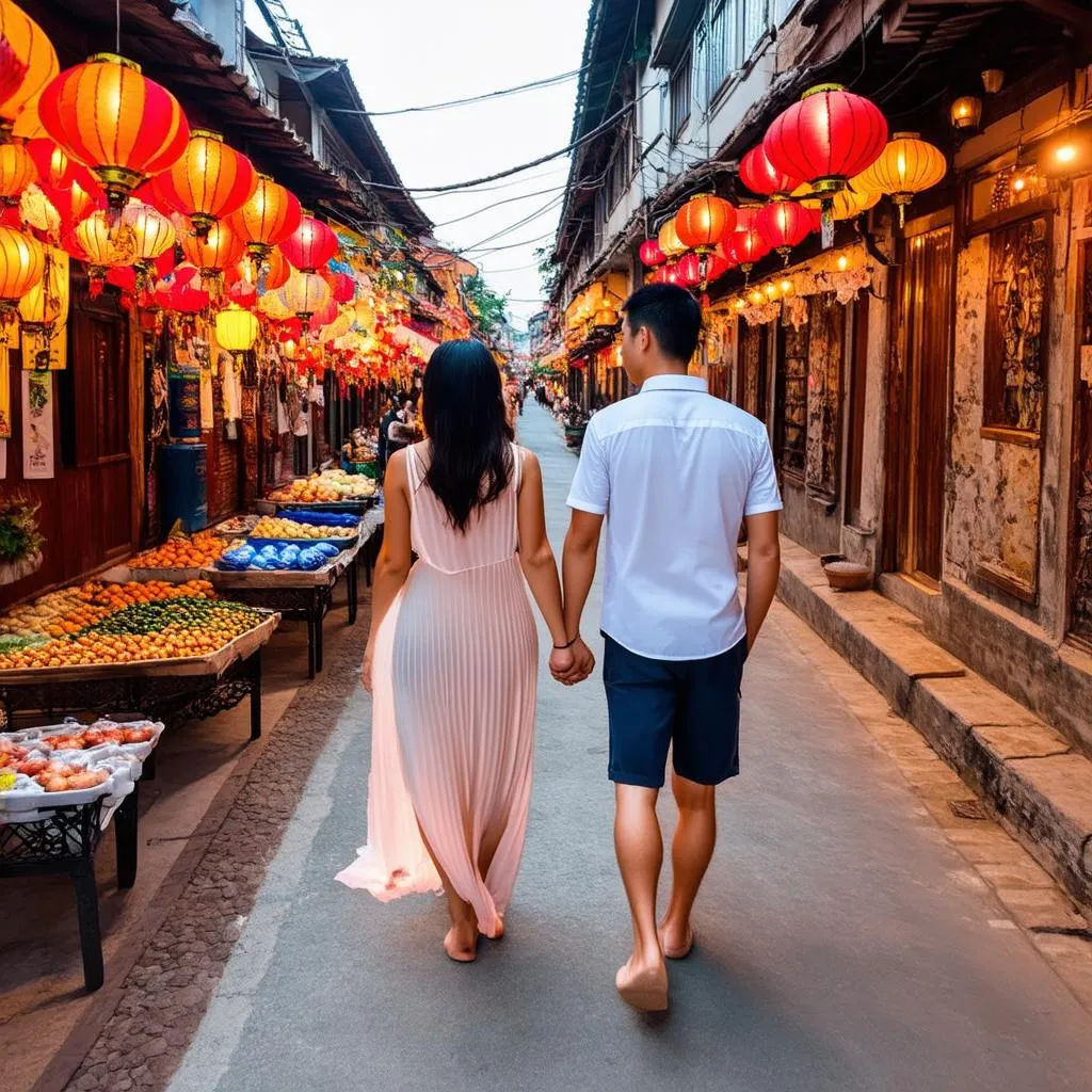 Couple Exploring Hoi An