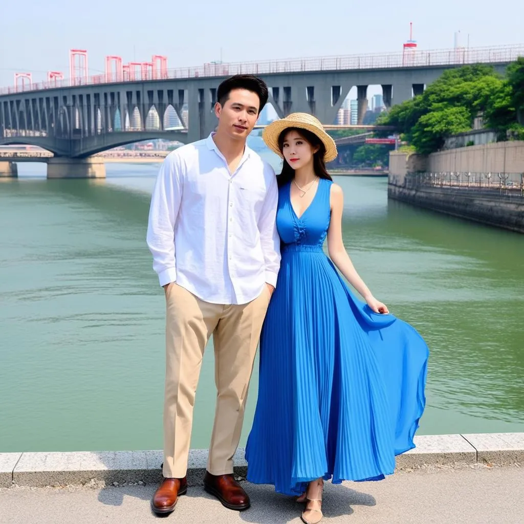 Couple in Fenghuang town