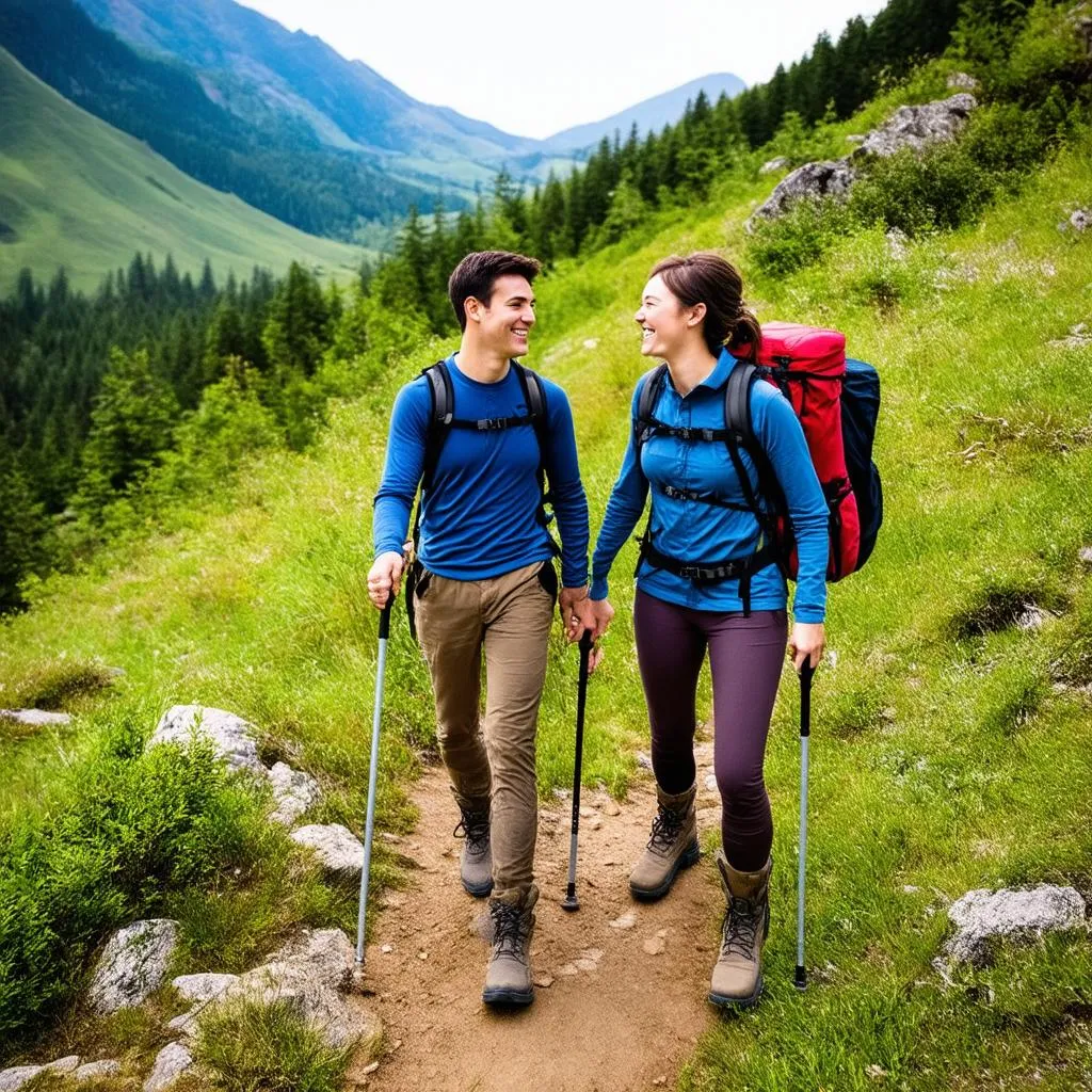 couple hiking