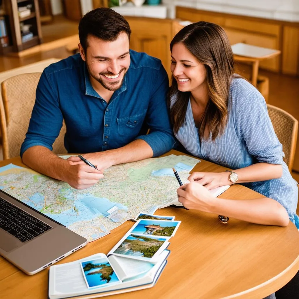 Couple Planning Trip