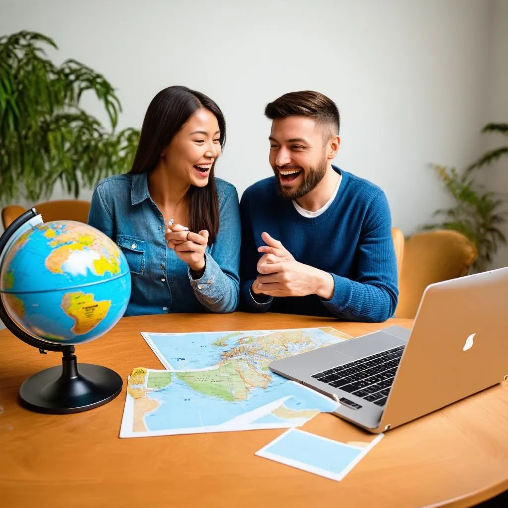 Couple Planning Travel