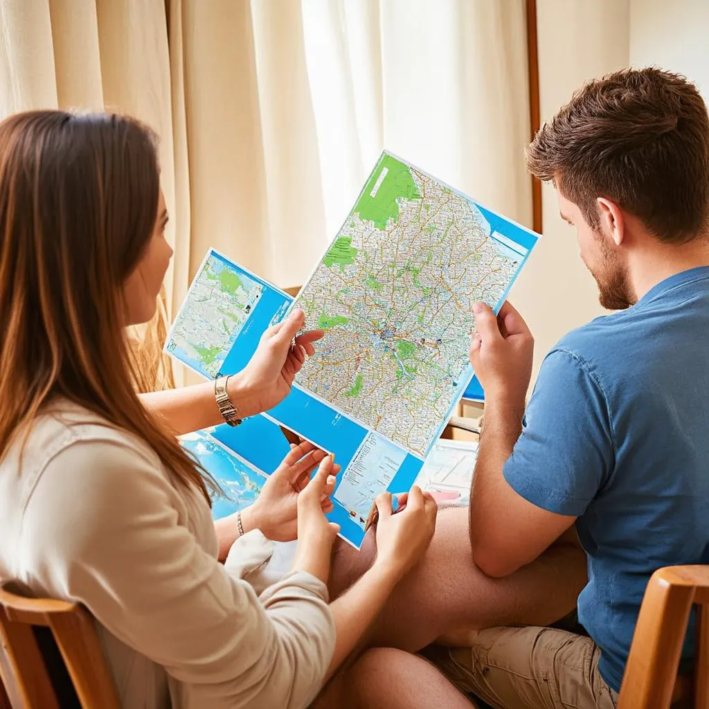 Couple Planning Trip