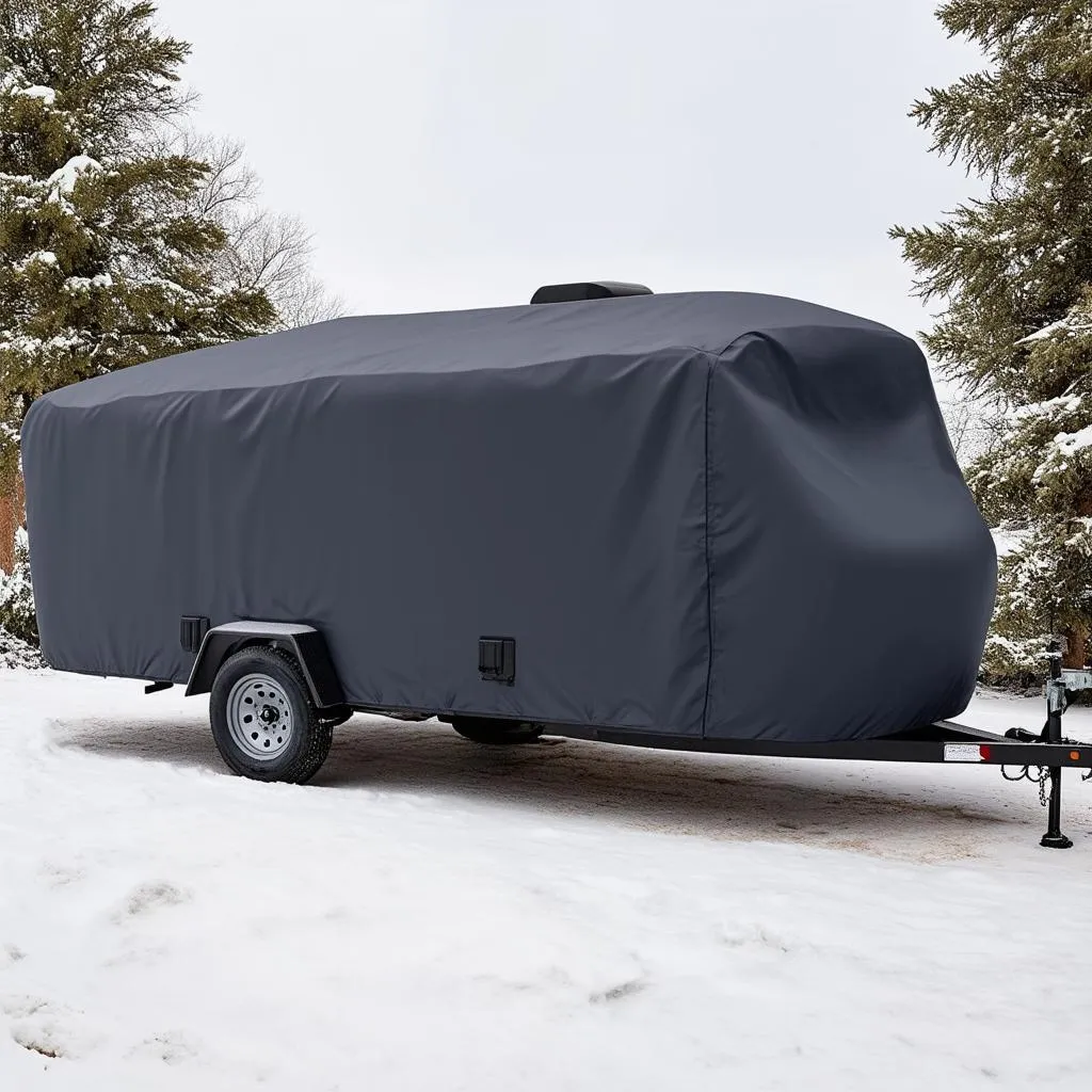 covered travel trailer