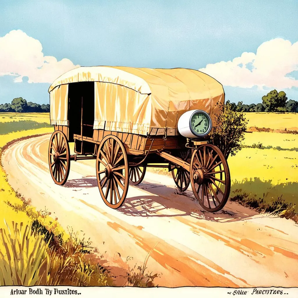 Covered Wagon With Odometer