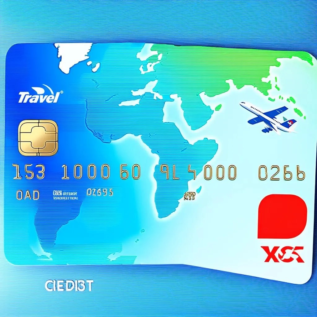 Credit card with travel insurance icon