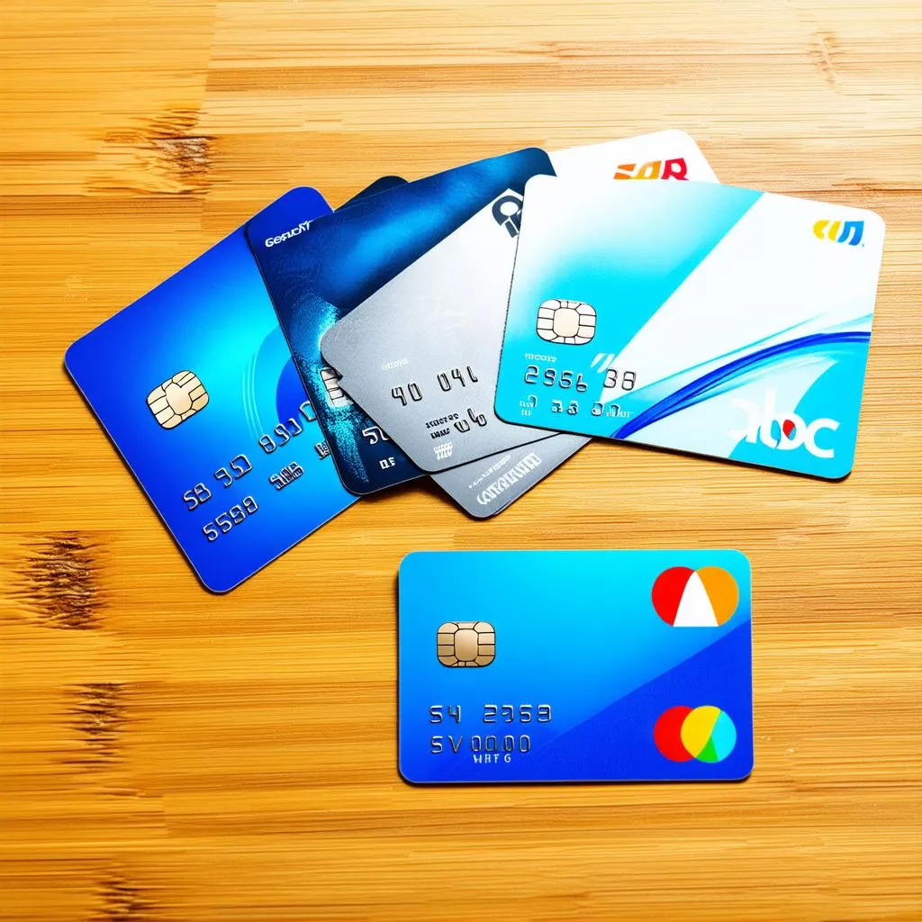 Credit Cards Spread Out