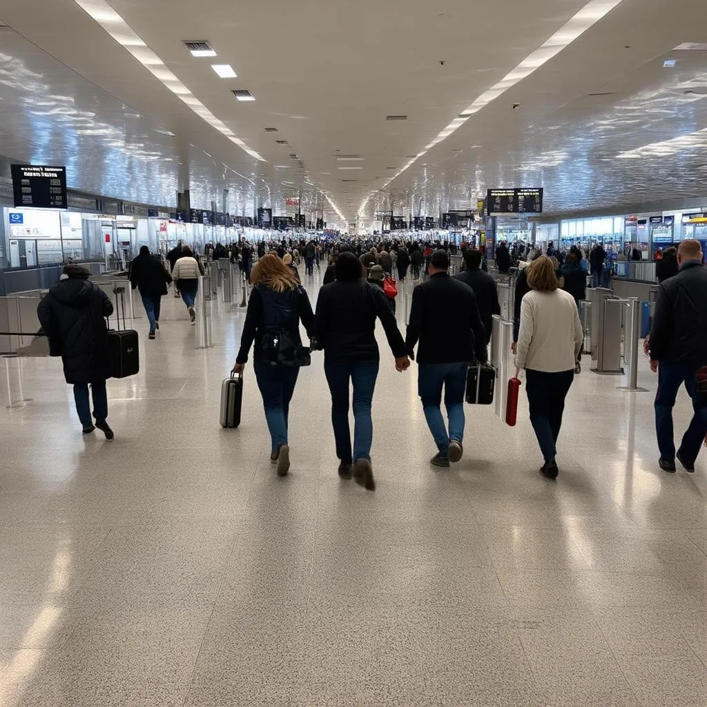 Busy Airport Terminal