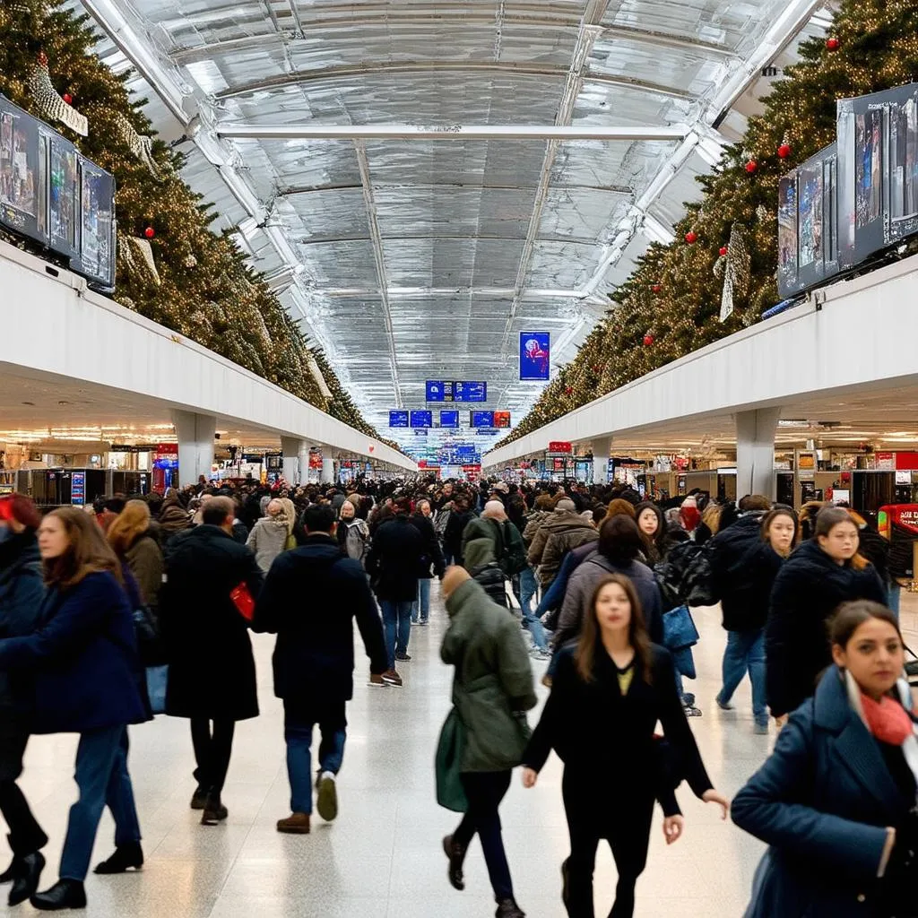 busy airport terminal