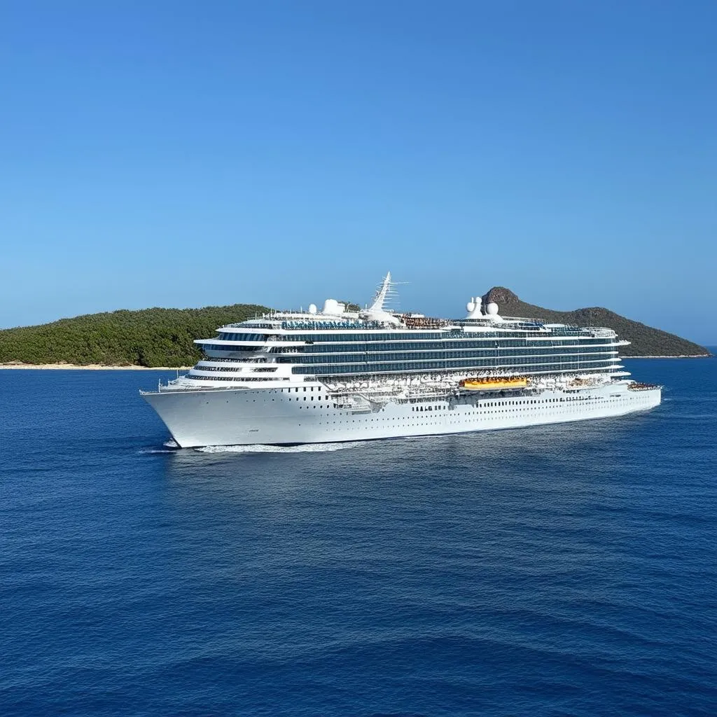 cruise ship on calm waters