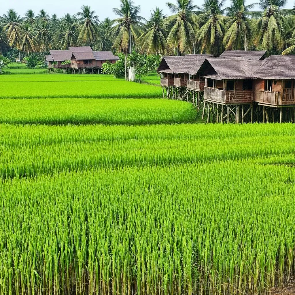 Traditional stilt houses in Cu Lan Village