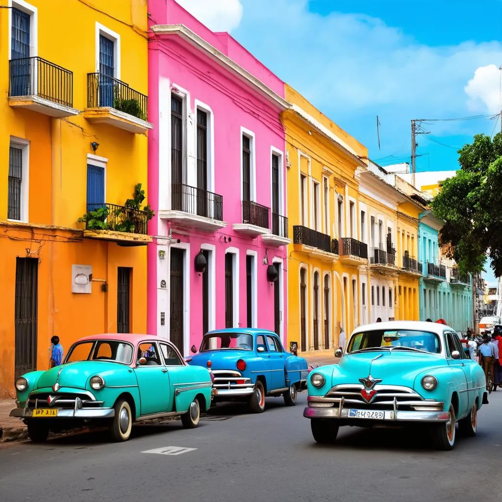 Panoramic View of a Cuban City