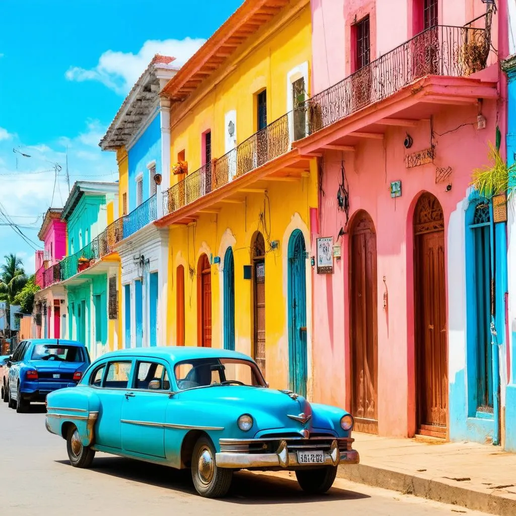 Colorful Street in Trinidad, Cuba