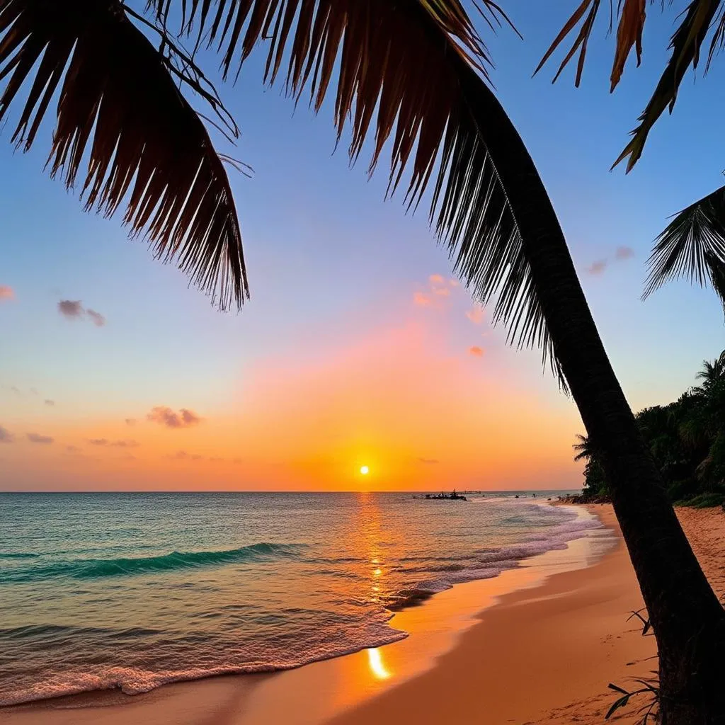 Cuban Beach Sunset