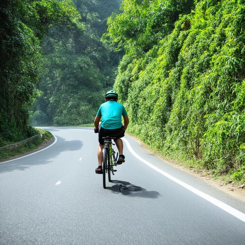 Cyclist in Da Lat