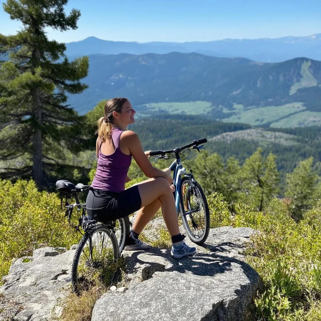 Break on a Cycling Trip