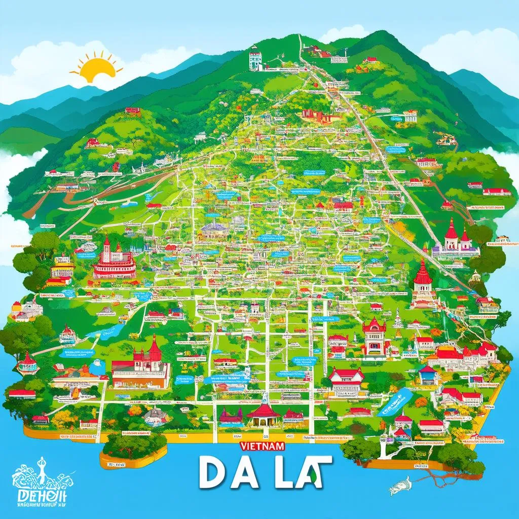 Da Lat Tourist Map