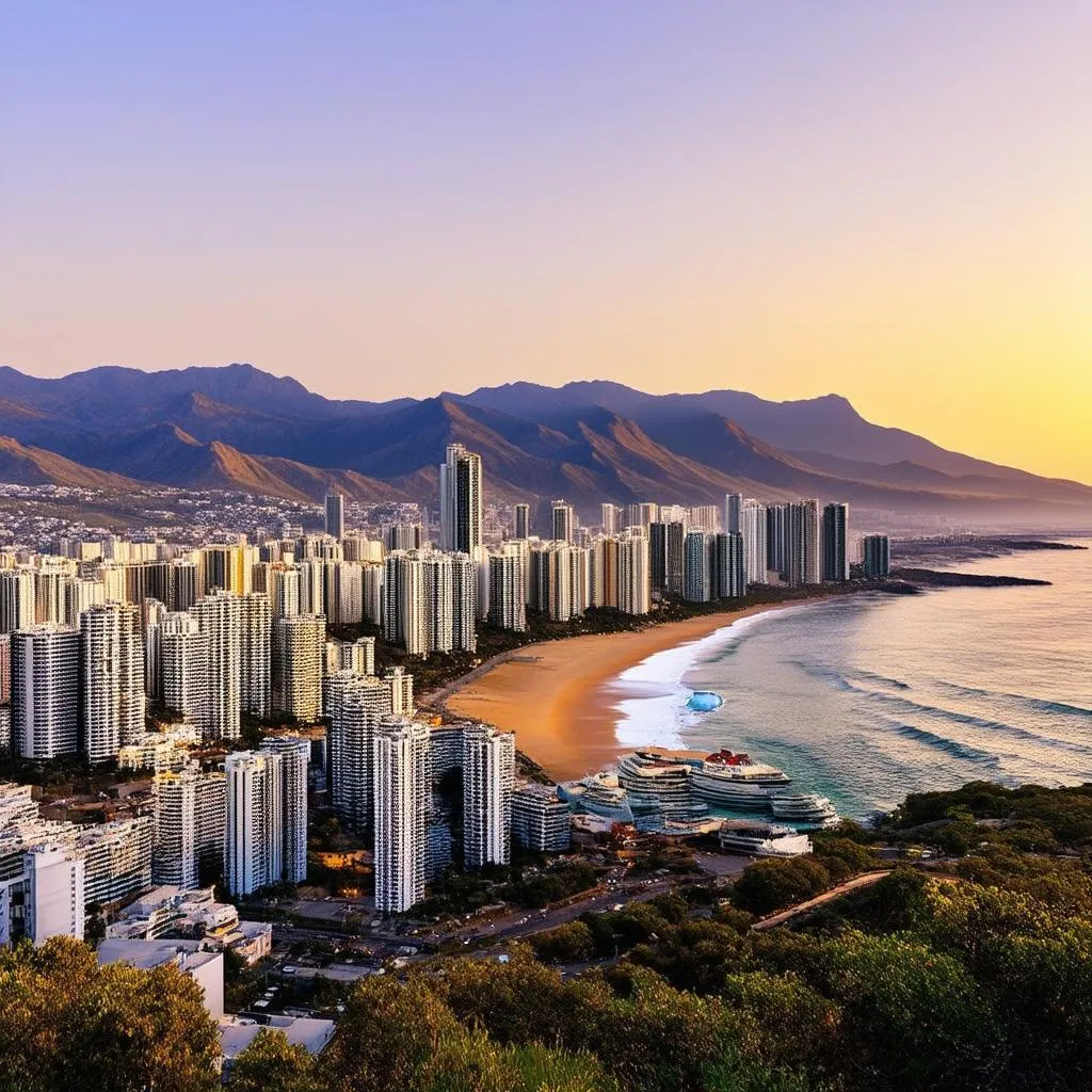 Da Nang Cityscape at Sunset