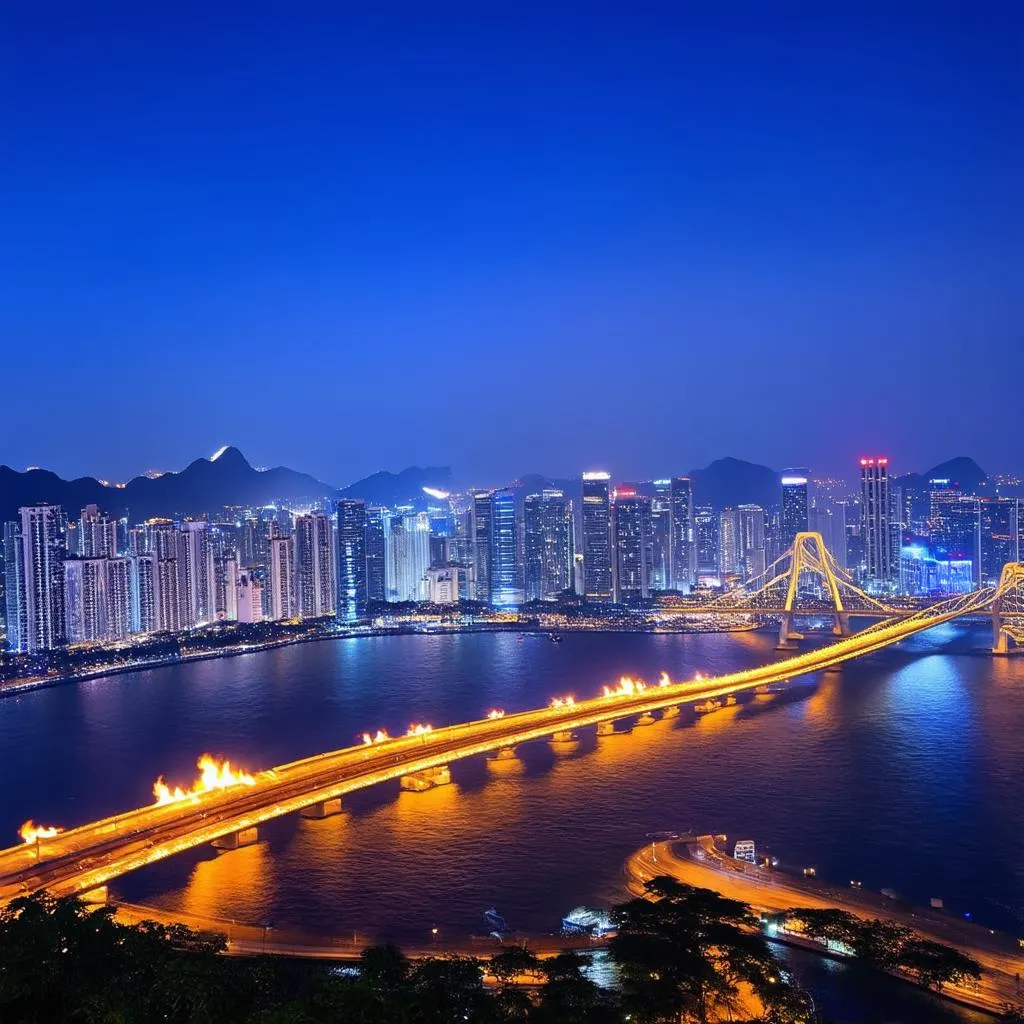 Da Nang City Skyline at Night