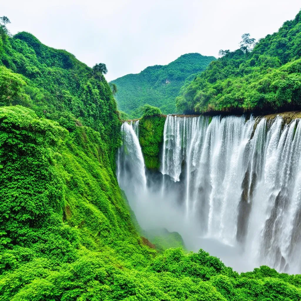 Panoramic View of Dai Yem Waterfall